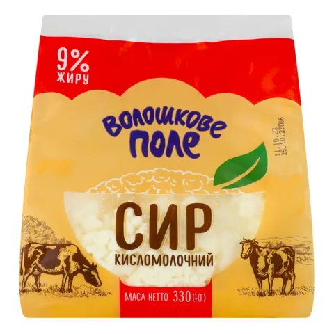 Сир кисломолоч. Волошкове поле 9 330 г