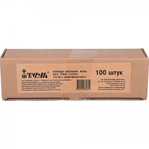 Крейда шкільна біла 100 шт. ITEM110701