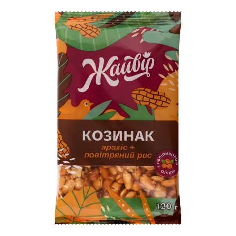 Козинак Жайвір 120 г Арахіс з рисом