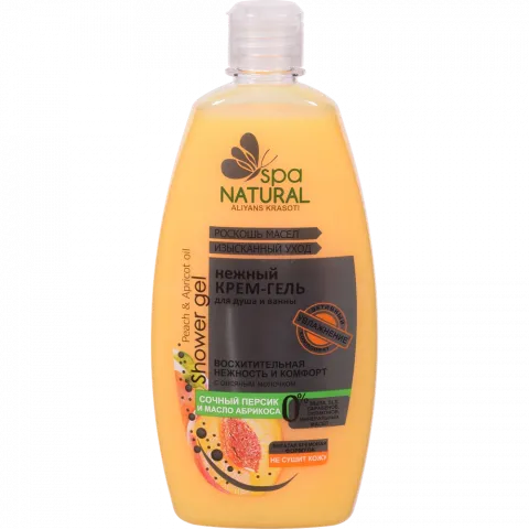 Гель-крем д/душу та ванни Naturall Spa 500 мл Соковитий персик та олія абрикоса