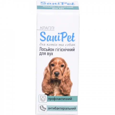 Лосьйон д/вух Sani Pet 15 мл краплі д/котів та собак