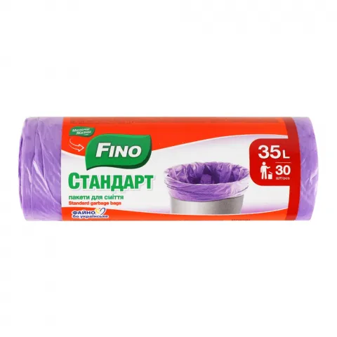 Пакети д/сміття МЖ/FINO 35 л 30 шт. Стандарт 3466/7128