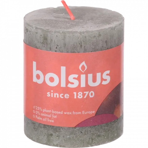 Свіча Bolsius 80/68 рустік Свіжий оливковий, арт. 103668780370