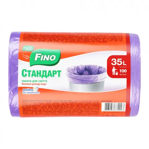 Пакети д/сміття МЖ/FINO 35 л 100 шт. Стандарт 3817/9993