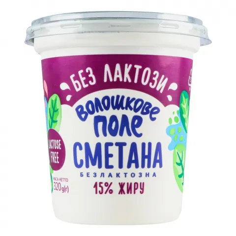 Сметана Волошкове поле 15 300/320 г б/лактози