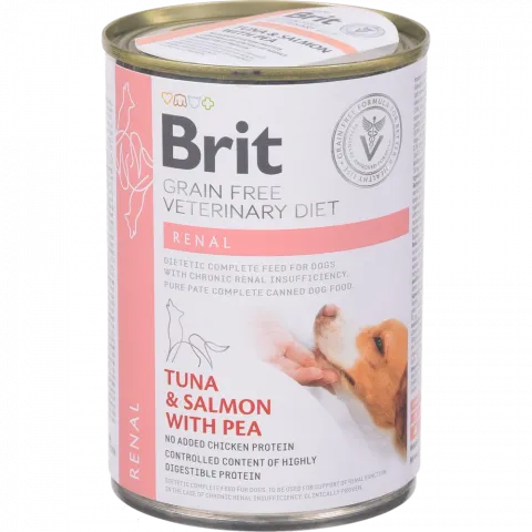Корм д/собак Brit GF VD 400 г з/б Can Renal при ниркової недостат. з яйцем горохом та гречкою