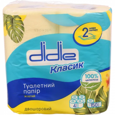 Туал. папір Didie 4 шт. Класик Жовтий