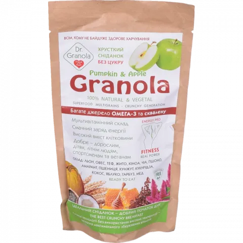 Гранола Dr. Granola гарбуз-яблуко 125 г без цукру