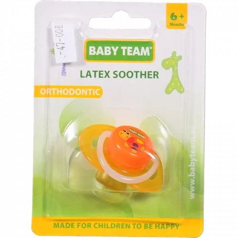Пустушка Baby Team латексна ортодонтична 3202