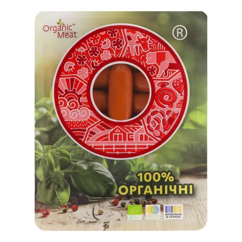 Сосиски Organic meat Міні з вершками 260 г в/ґ органічні