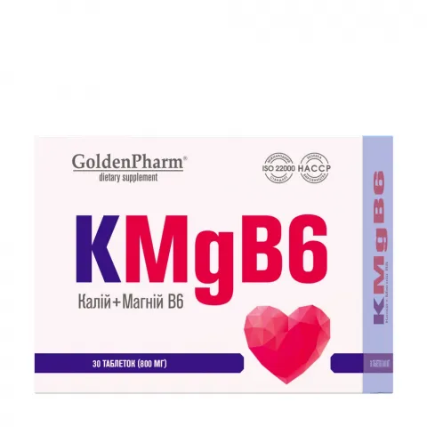 Добавка дієтична Golden Pharm Калій Магній В6 30 табл.
