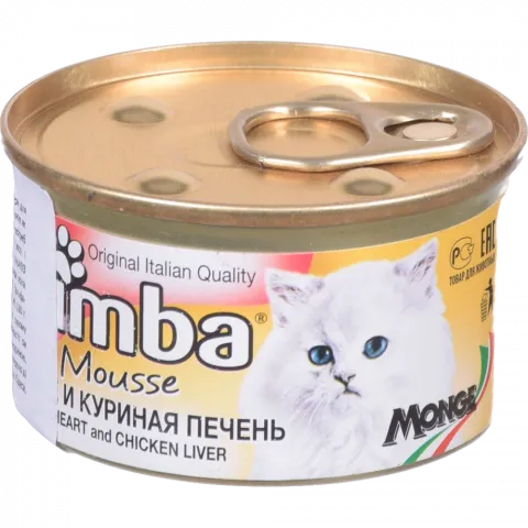 Корм д/котів Monge Simba 85 г курячі сердечка та печінка