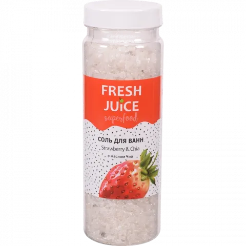 Сіль д/ванн Fresh Juice 700 г Superfood Strawberry and Chia