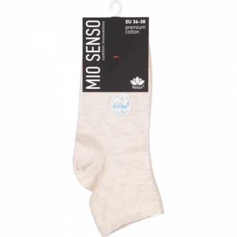 Шкарпетки жін. MioSenso Relax4 C531R Gliter silver-on-ecru 36-38