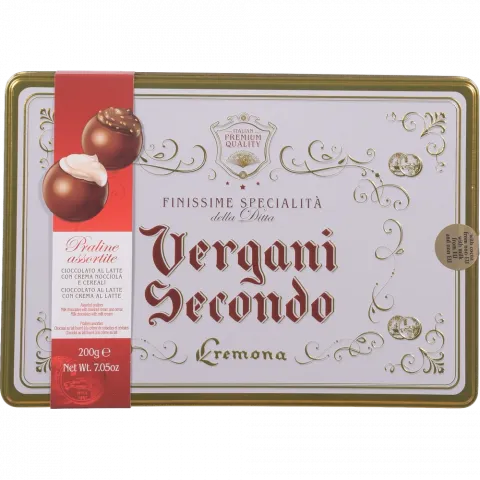 Цукерки Vergani 200 г Асорті Вінтаж червона коробка з/б (Італія)