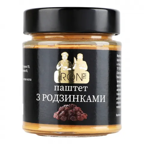 Паштет Ron 160 г скл. печінковий з родзинками