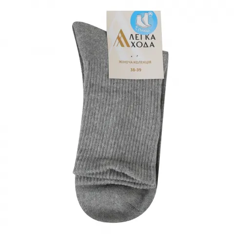 Шкарпетки жін. Легка Хода 5666 25 сірий меланж