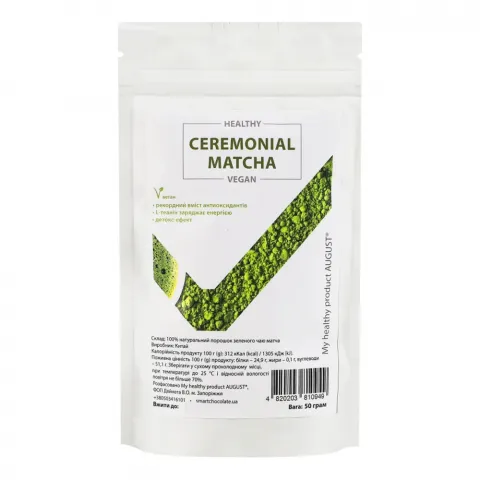 Матча My healthy product AUGUST 50 г Ceremonial зелена