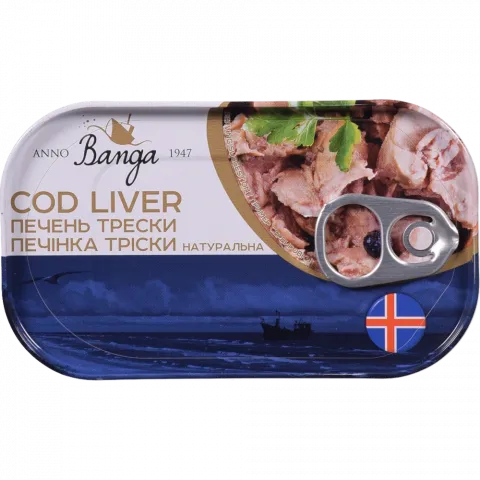 Конс Печінка тріски BANGA 115 г з/б ключ. (Ісландія) И682