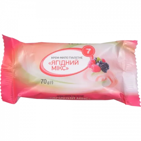 Крем-мило 7` 70 г Ягідний мікс`