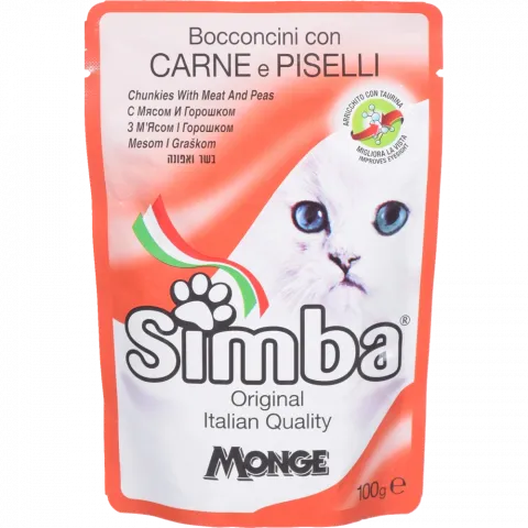 Корм д/котів Monge Simba 100 г м`ясної