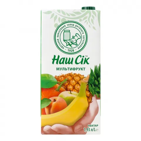 Сік Наш Сік 1,9 л т/п Мультифруктовий