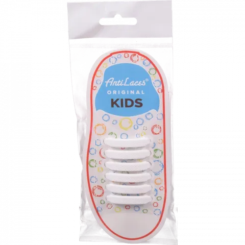 Антишнурки силіконові AntiLaces Kids 12 шт. 38 мм Білі