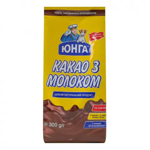 Какао з молоком Юнга 300 г