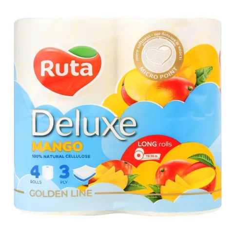 Туал. папір Рута 4 шт. Pure White Deluxe Манго білий 3 шар.