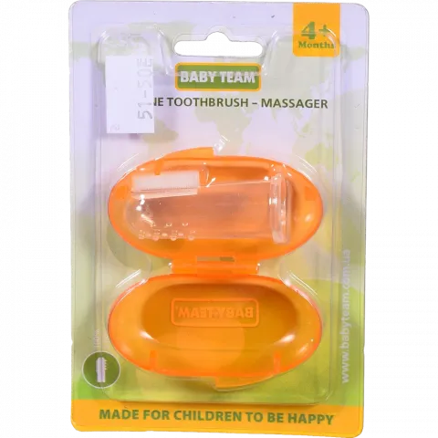 Зубна щітка Baby Team -масажер силікон. з контейнером 7200