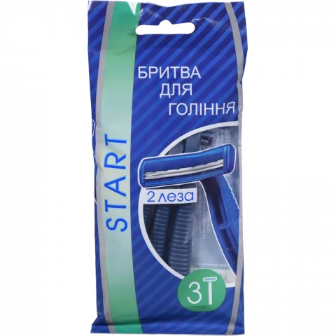 Станок д/гоління START 3 шт. одноразовий