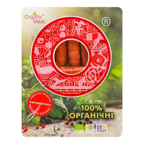 Ковбаски Organic Meat 280 г н/к 1 ґат. органічні