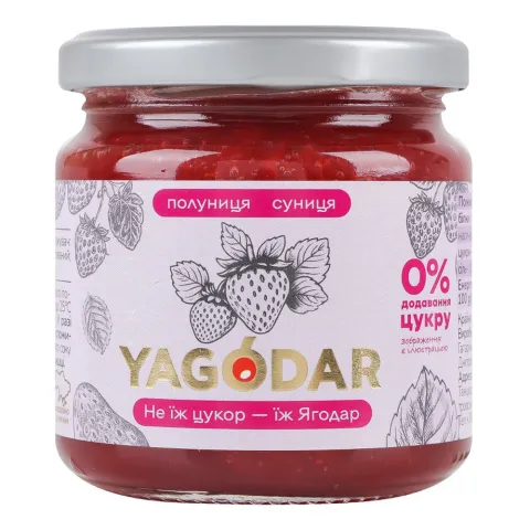 Джем Yagodar 210 г Полуниця-суниця б/цукру