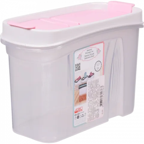 Банка для сипучих SunPlast 1,2 л, пластик SC-276 прямокутн.И763 (Туреччина)