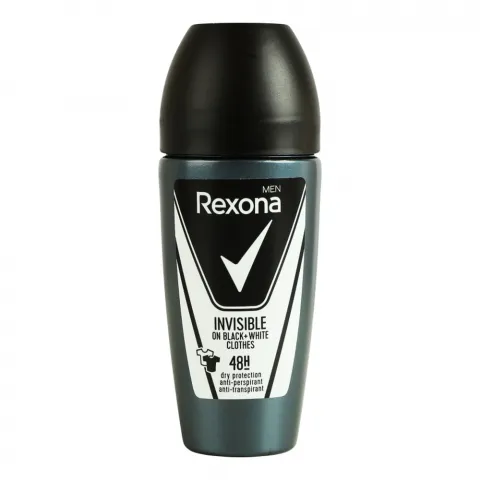 Дезодор Rexona 50 мл рол. д/чол. Невидимий на чорному і білому