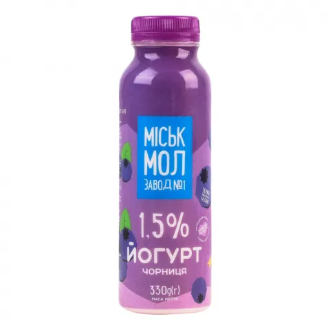 Йогурт ММЗ 1,5 330 г Чорниця