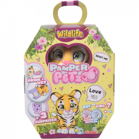 Ігровий набір Пампер Петс Simba toys Тигреня що п`є та пісяє з кольоровою лапкою 3 аксес. 3+ 5953575