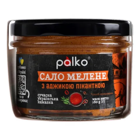 Сало ПалКо 160 г мелене з пікантною аджикою