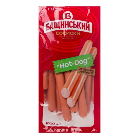 Сосиски Бащинський 1 кг Hot-Dog