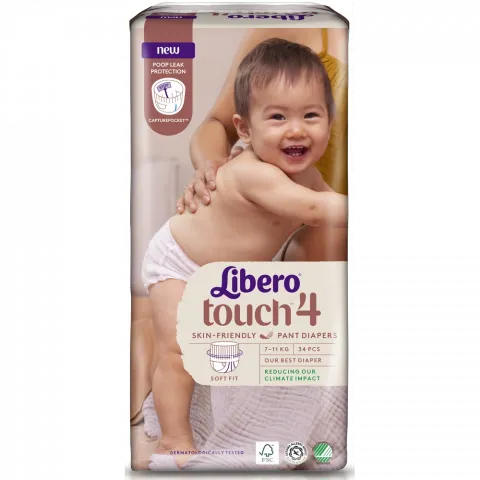 Підг.-трусики Libero 34 шт. Touch 4 (7-11 кг)