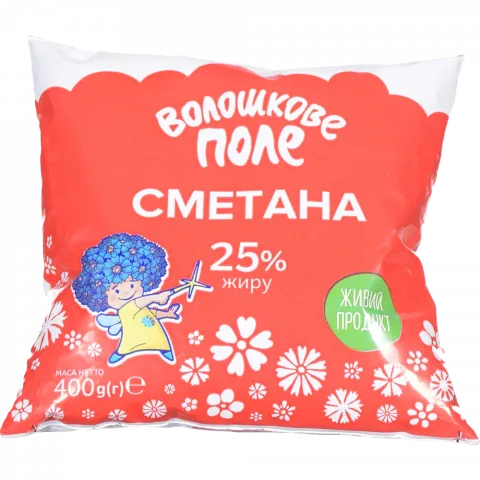 Сметана Волошкове поле 25 350/400 г п/е