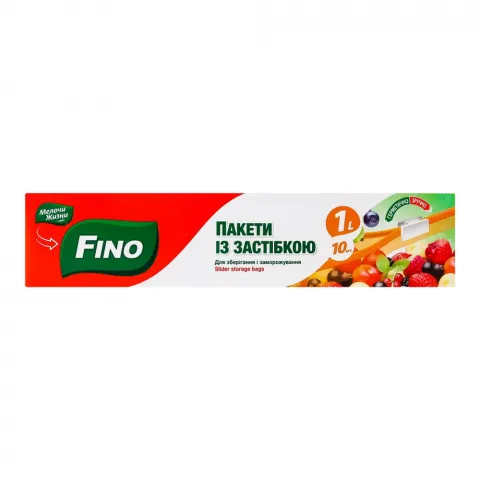 Пакети-слайдери д/зберігання МЖ/FINO 1 л 10 шт. 3991/0937