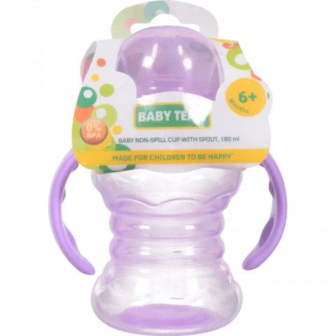 Поїльник-непроливайка Baby Team зі спаутом та ручками 5022