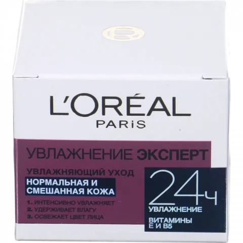 Крем д/обличчя L`Oreal 50 мл бан. Зволоження Експерт для норм. та комбінов. шкіри