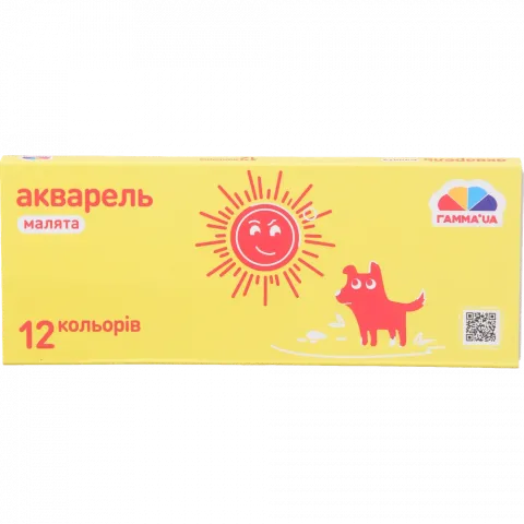 Фарби акварельні Малята 12 кол. б/п картон 100102