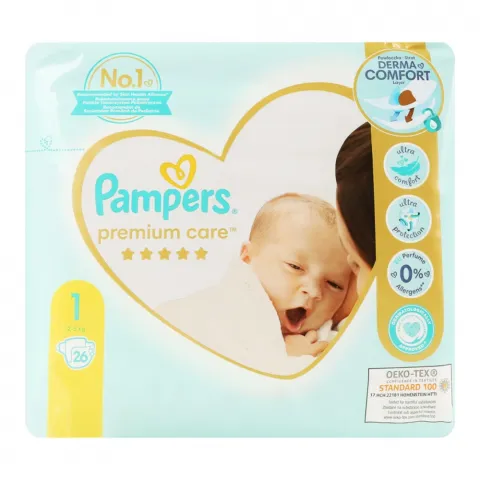 Підг. Pampers Premium Care Newborn 26 шт. Small 1 (2-5 кг)