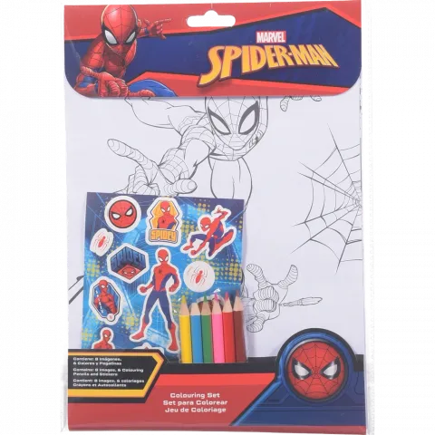 Набір розмальовок з наліпками та олівцями Spiderman 6861243