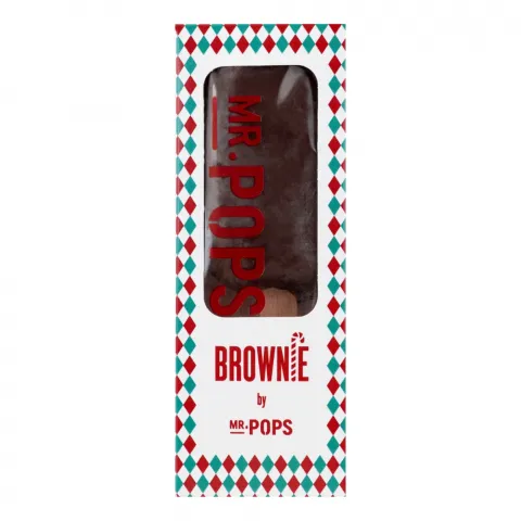 Десерт заморожений Mr.Pops 58 г Брауні з курагою та чорносливом в молочному шоколаді