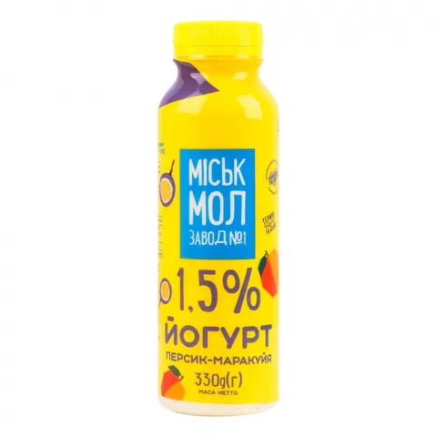 Йогурт ММЗ 1,5 330 г Персик-маракуя